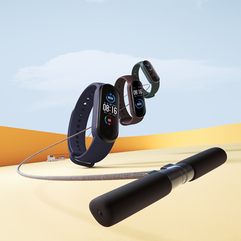 Montre Connectée XIAOMI Mi Band 5 XMSH10HM Noir, Étanche Multi ...