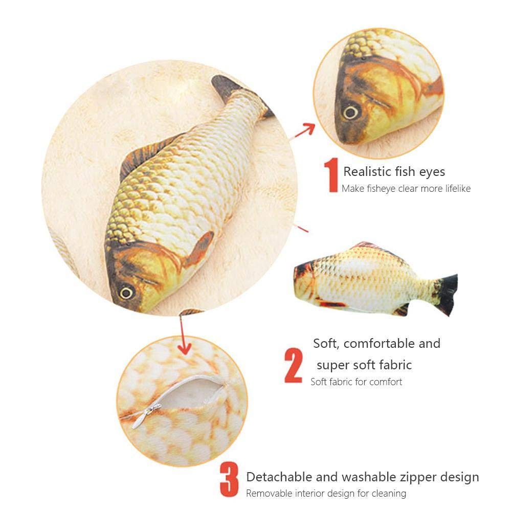 Gresorth Carpe Artificielle 35cm Gris - Décoration Réaliste - Poisson Faux Pour Cuisine/Déco