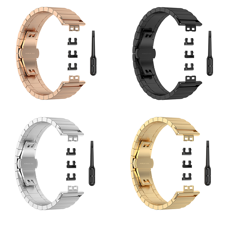 Huawei Band 7 - Xyst-Silver - En Acier Inoxydable Bracelet En Métal