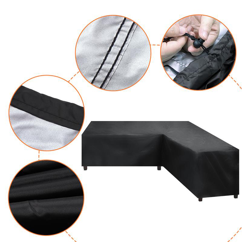 126x126x72cm Couverture de Meubles de Jardin /Étanche Rectangulaire R/ésistance /à la d/échirure Couvre-Meubles de Patio Coupe-Vent en Tissu Oxford Housse de Couverture de Meubles pour lext/érieur 210D