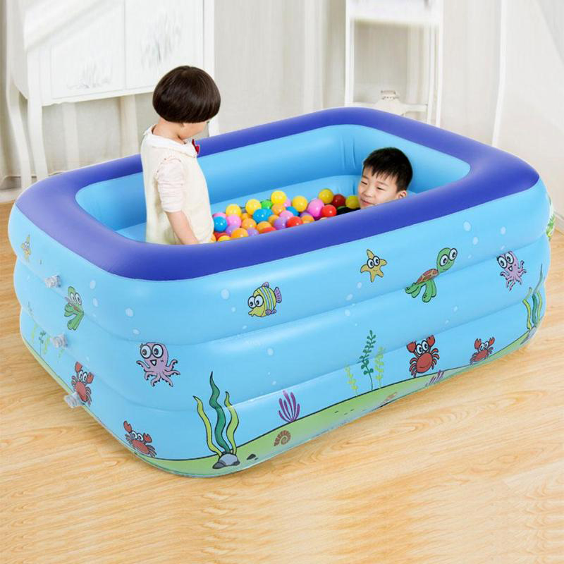 Piscine Gonflable De Bain Carre 1 5m 3 Couches Maison De Jeu Pataugeoire Pour Bebe Enfant 1 3 Personnes Jardin Exterieur Achat Vente Pataugeoire Cdiscount