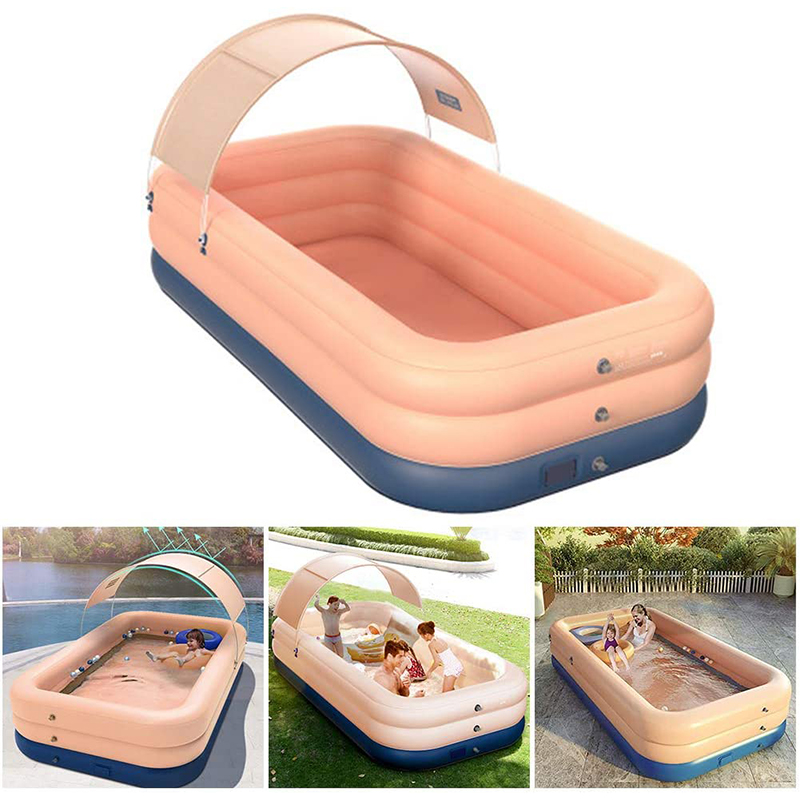 Piscine Gonflable Pour Enfants - Diamètre 1,5 M (5 Pieds) - Matériau Sans Odeur, Sécurité Renforcée - Facile à Gonfler Et à Ranger - Pour Jardin, été, Jeux D'eau - 2